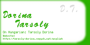 dorina tarsoly business card